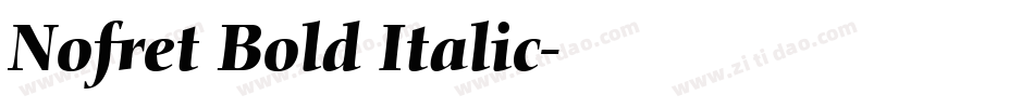Nofret Bold Italic字体转换